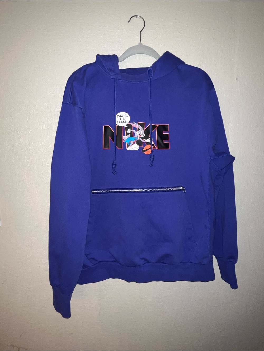 Large Nike Purple Space Jam Pullover Hoodie
